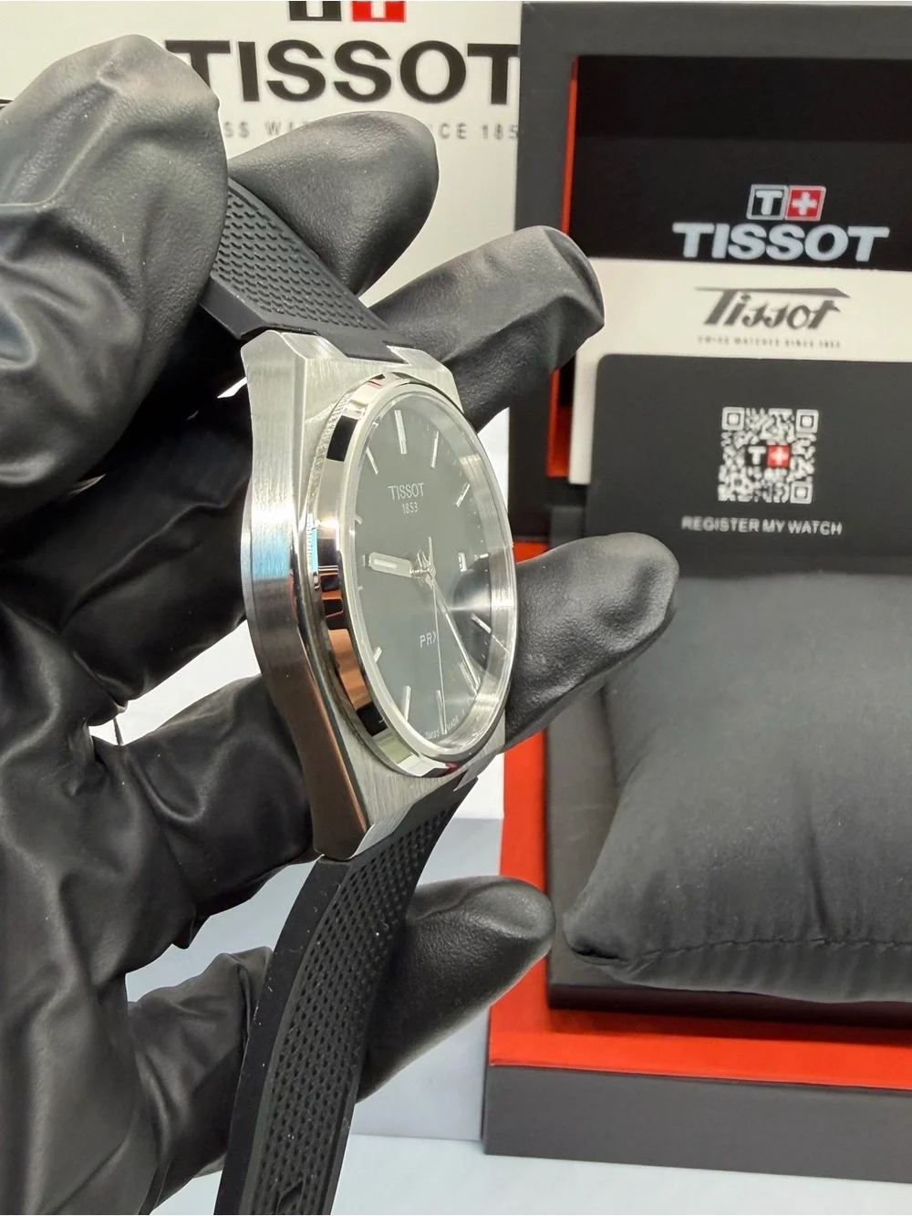Tissot PRX Black Dial with strap Men’s Quartz 40mm Watch